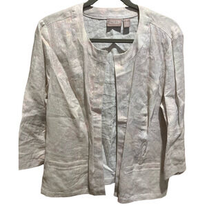 45.  WOMENS CHICO’S 2/L DETAIL JACKET